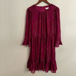 Calvin Klein fuschia ruffle dress size 10